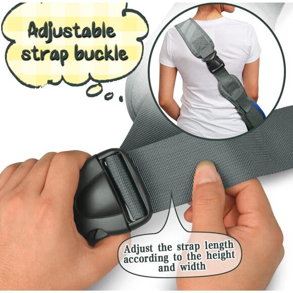 Dog Sling Bag Carrier for Small Dogs (Pink - Grey, M - Up to 10 lbs) - Picture 6 of 9